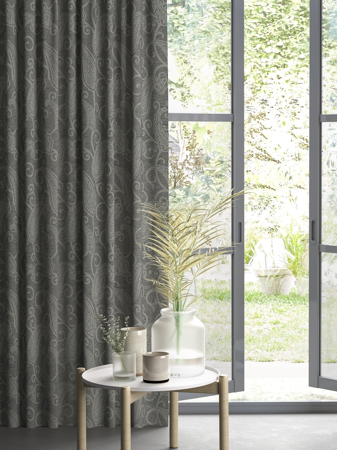 

DDecor Grey Single Door Curtain