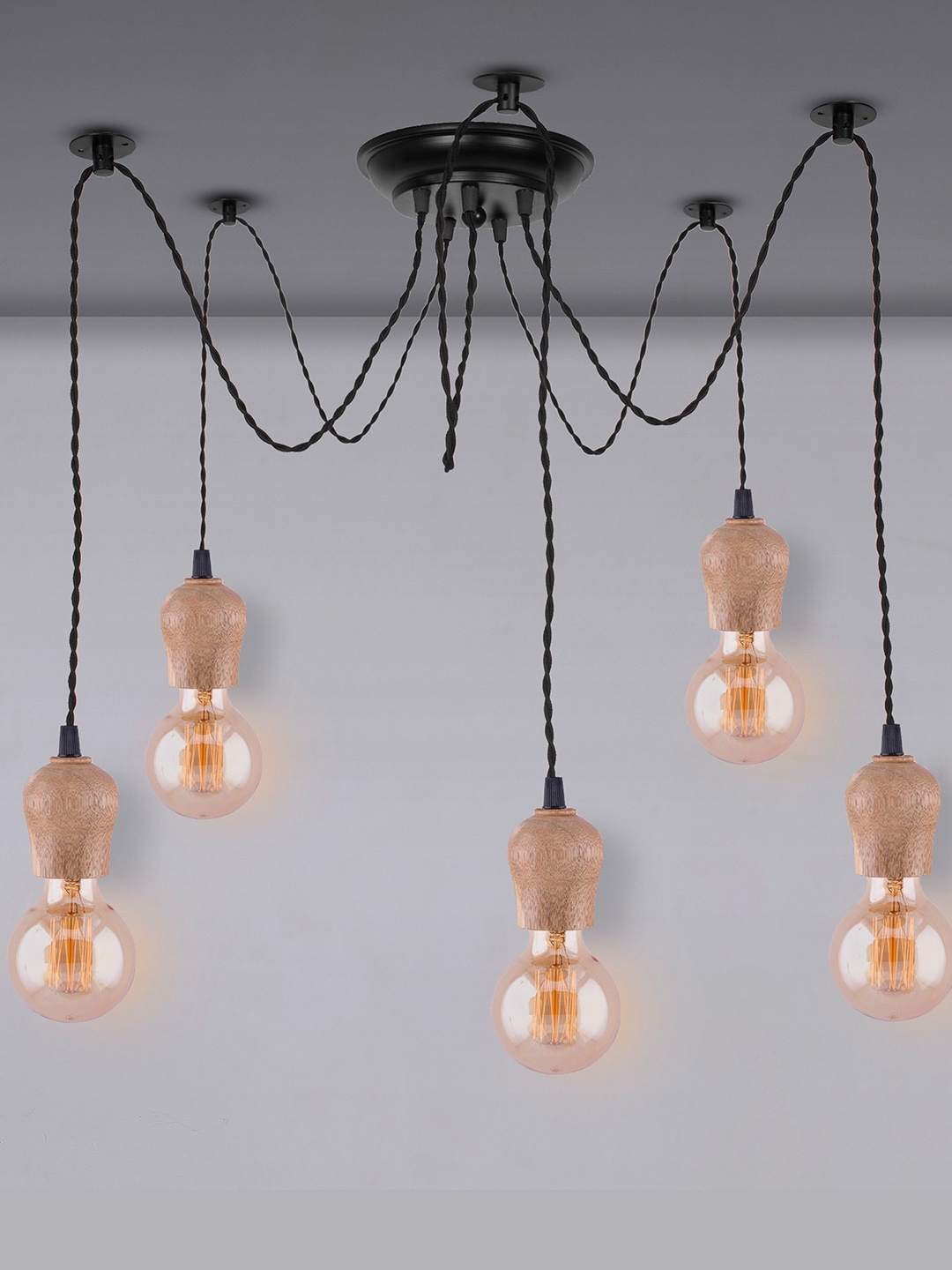 Homesake Black & Brown Solid Contemporary Cluster Light