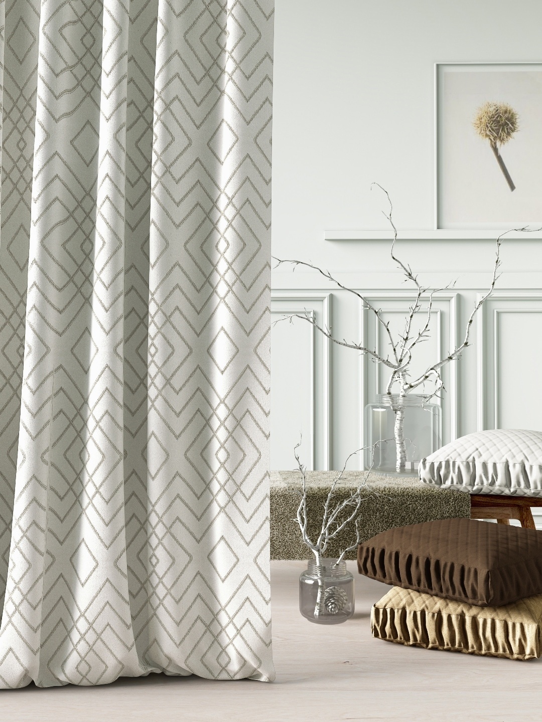 

DDecor White Single Curtain Curtain