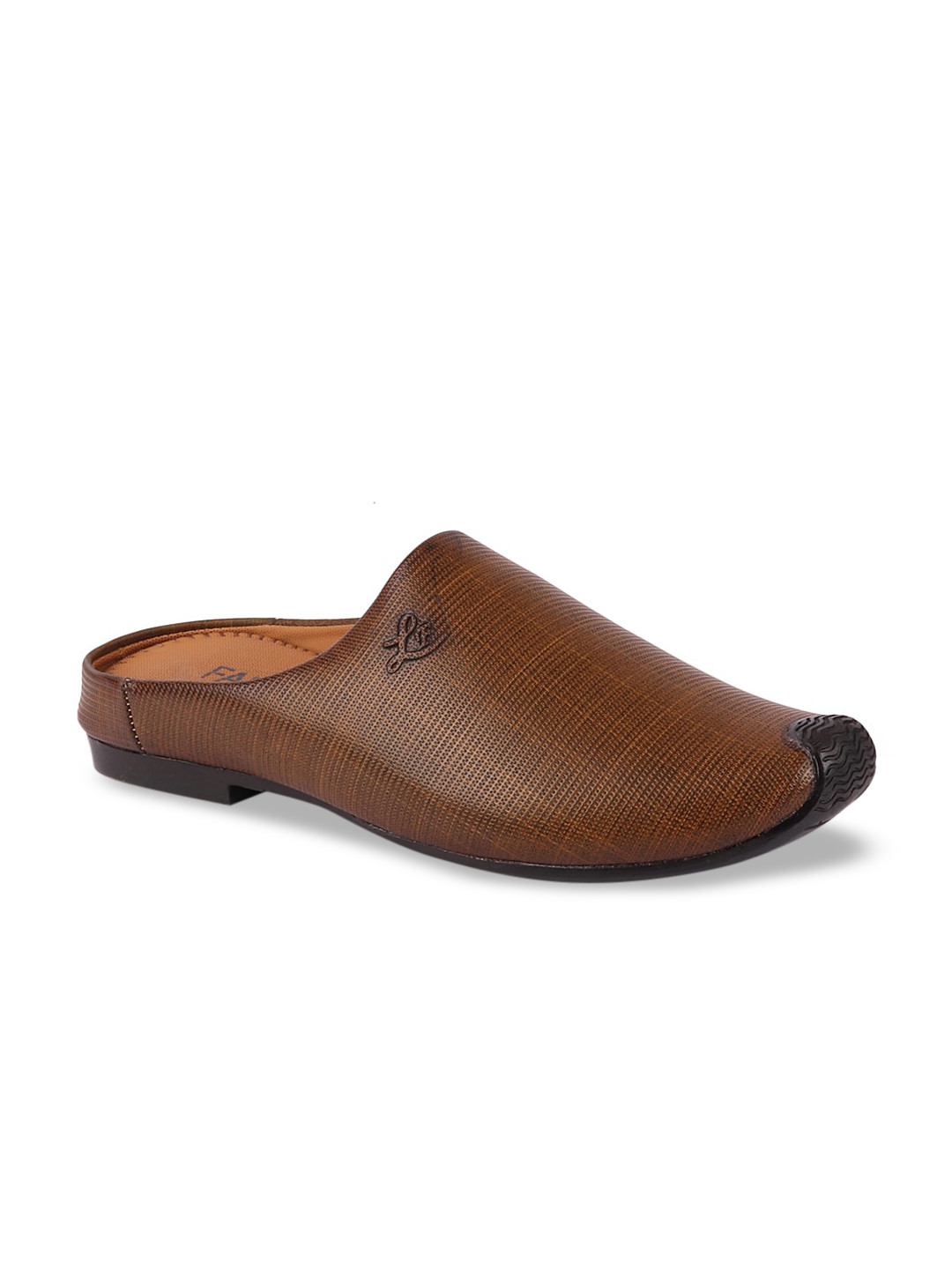 

FAUSTO Men Brown Textured Mojaris