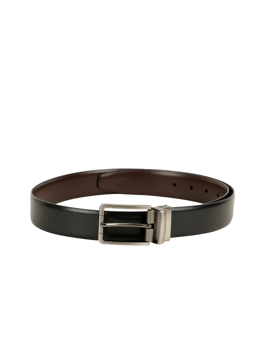 

ZEVORA Men Black & Brown Solid Reversible Belt