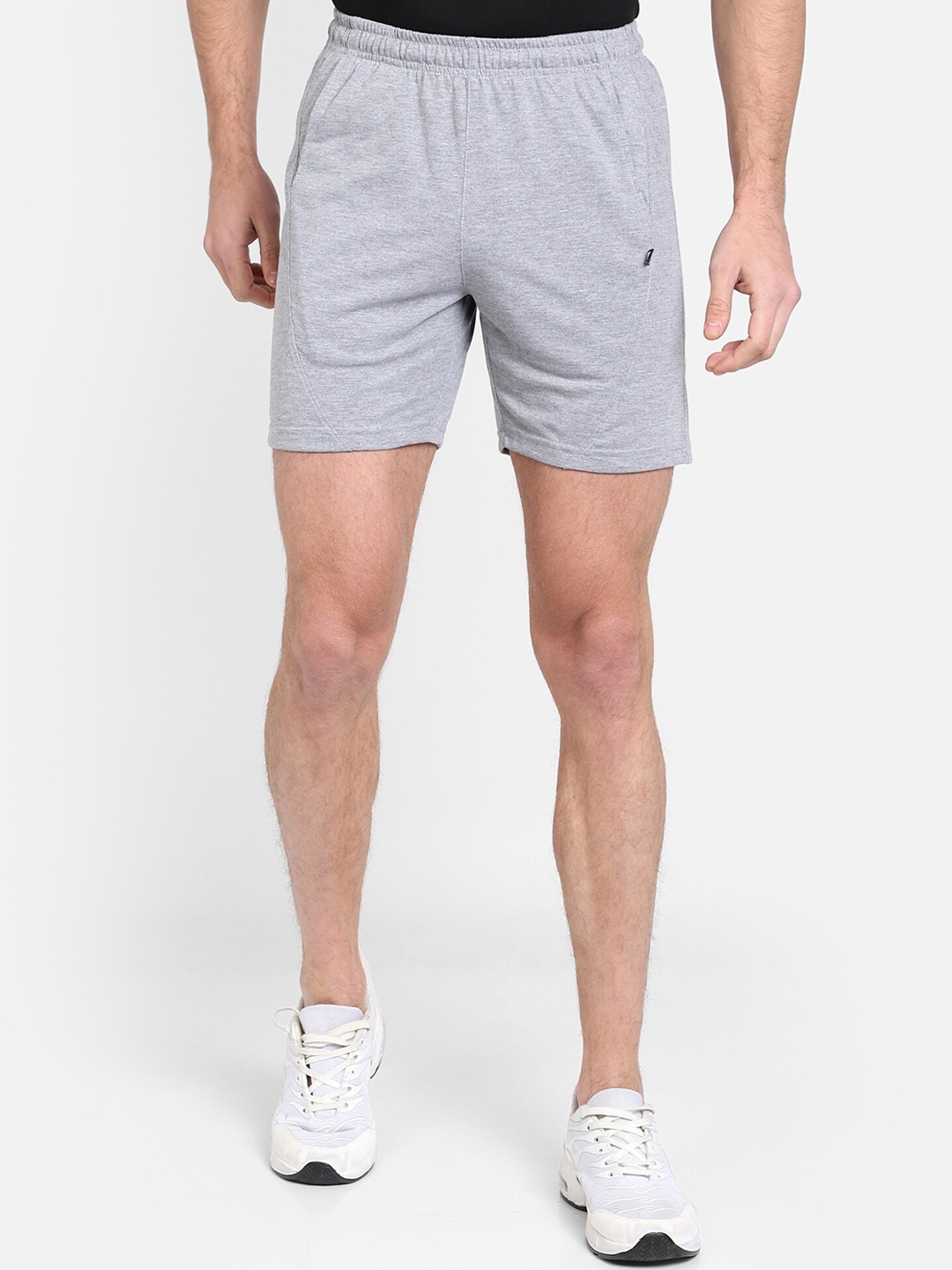 

PROTEENS Men Grey Solid Regular Fit Sports Shorts