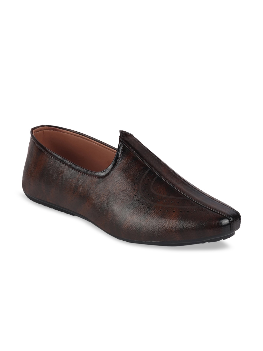 

FAUSTO Men Brown Solid Mojaris