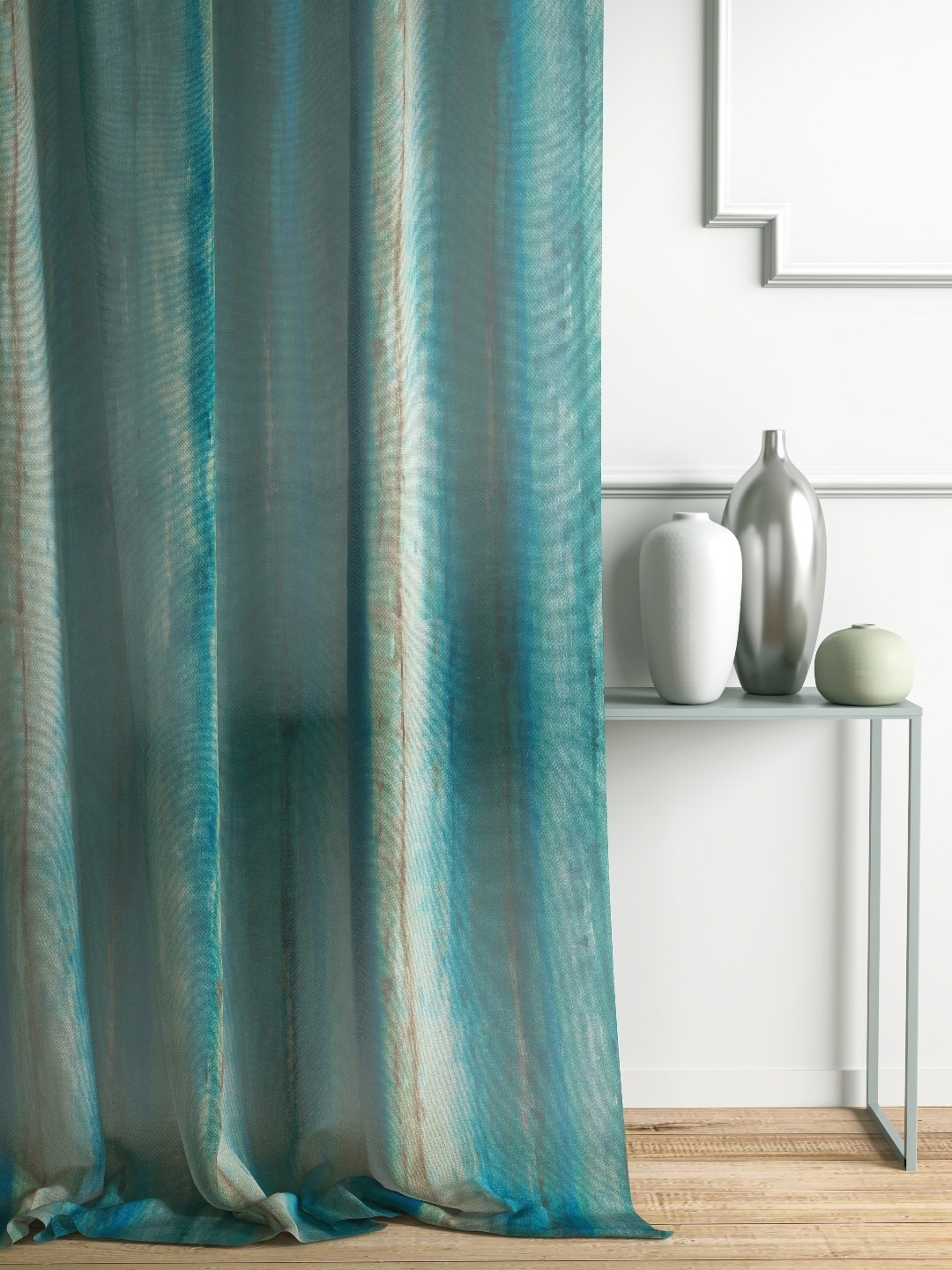 

DDecor Teal Green Single Door Curtain