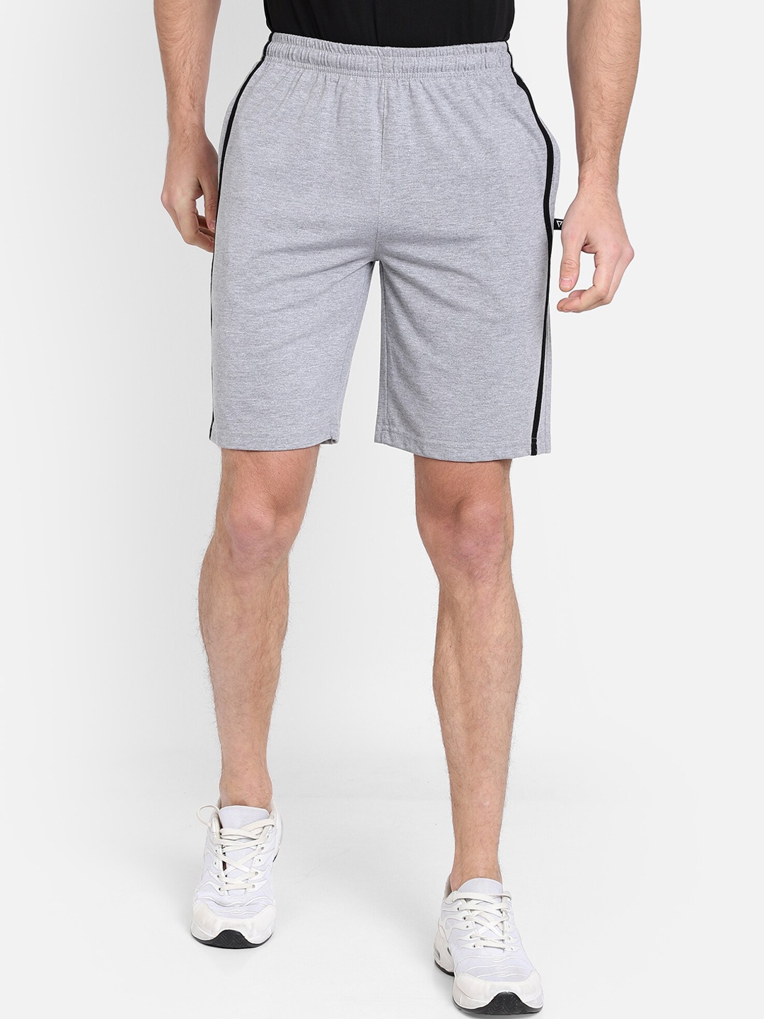

PROTEENS Men Grey Solid Regular Fit Sports Shorts