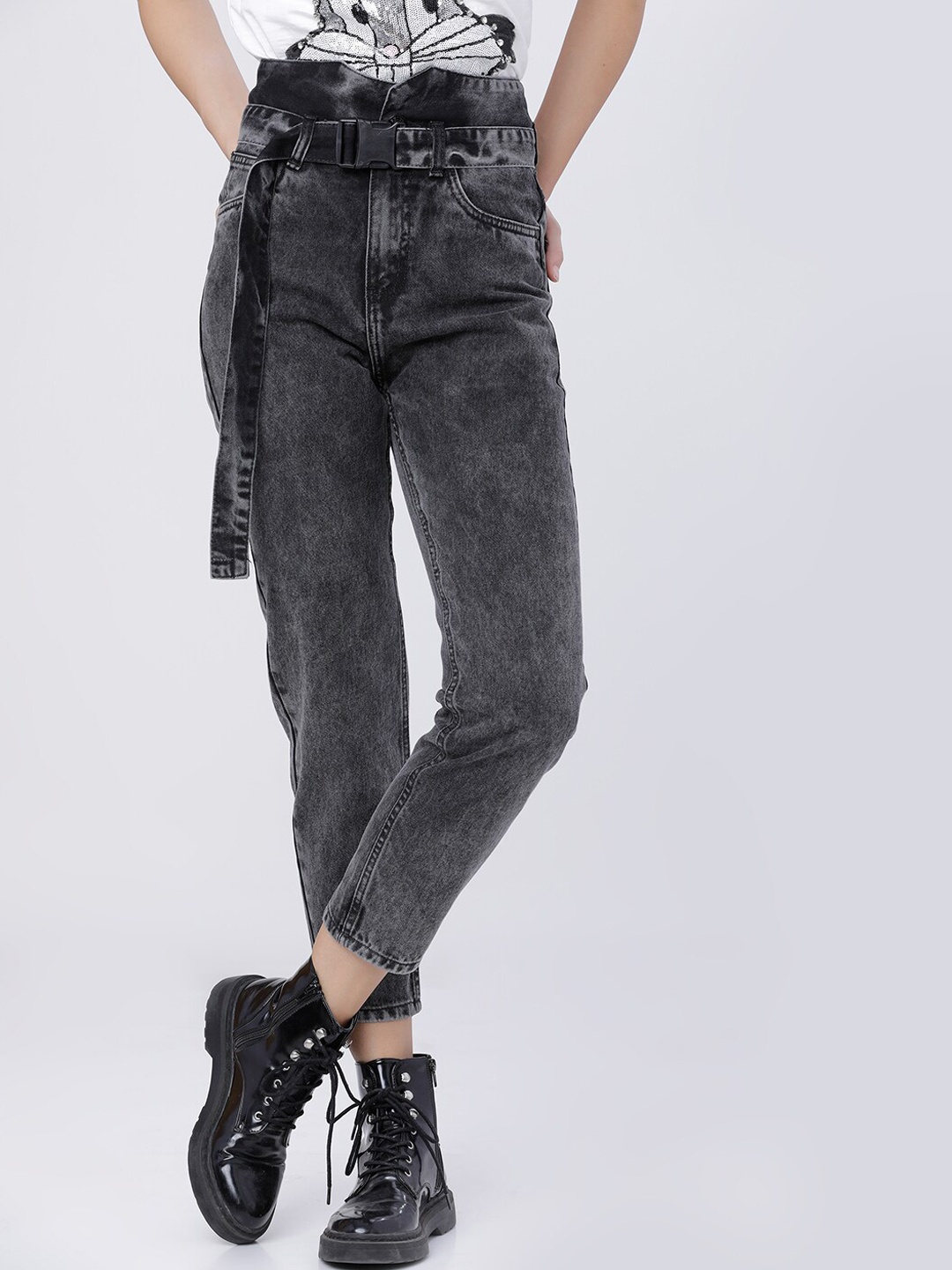 

Tokyo Talkies Women Grey Regular Fit Jeans