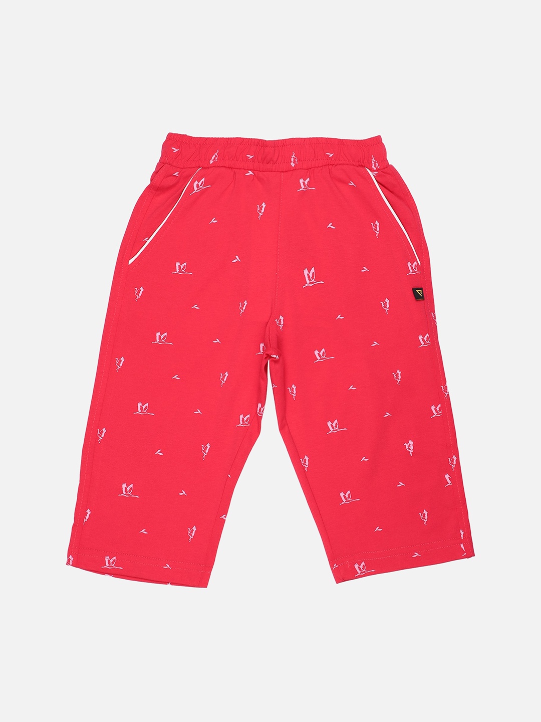 

PROTEENS Girls Pink Printed Regular Fit Capris