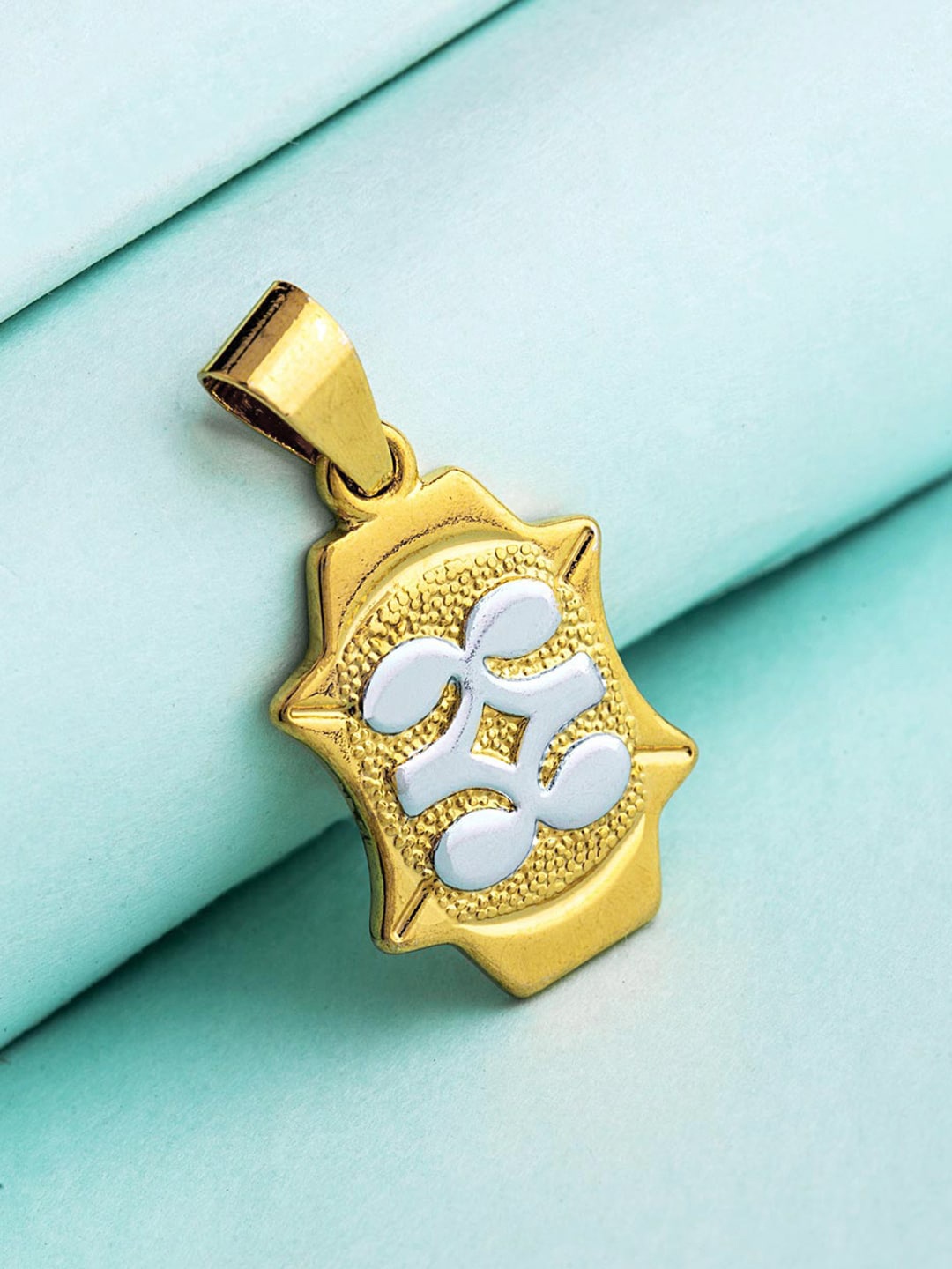 

Dare by Voylla Men Gold-Plated & Silver-Plated Royal Pendant