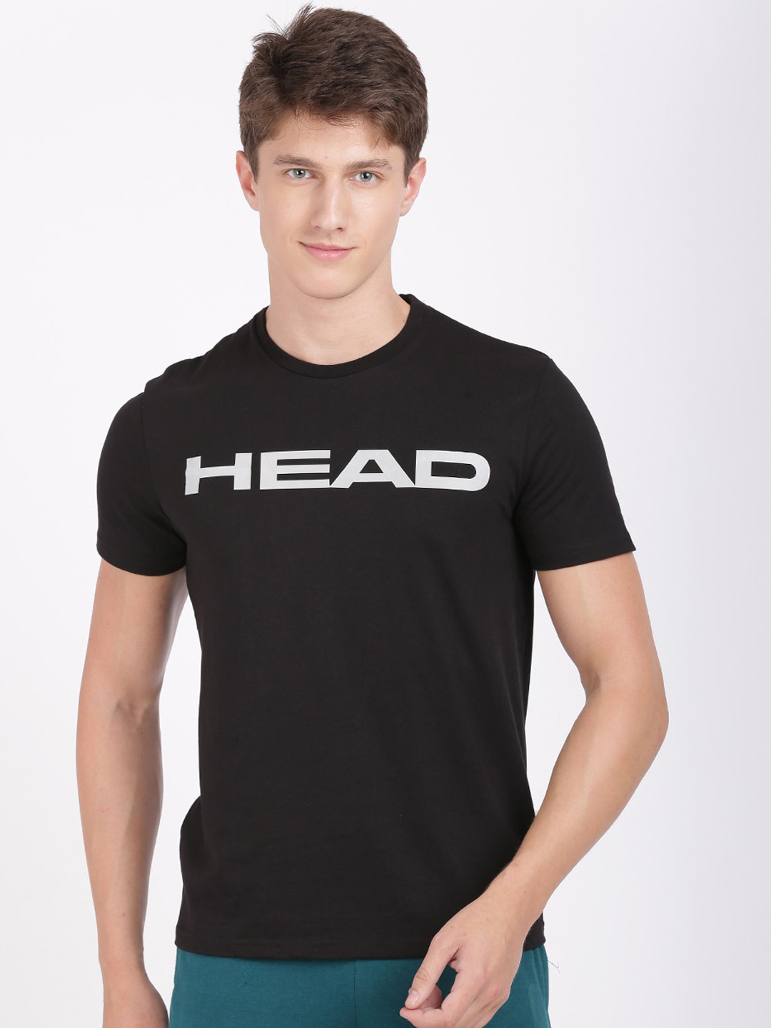 

Head Men Black Sports Slim-Fit T-Shirt