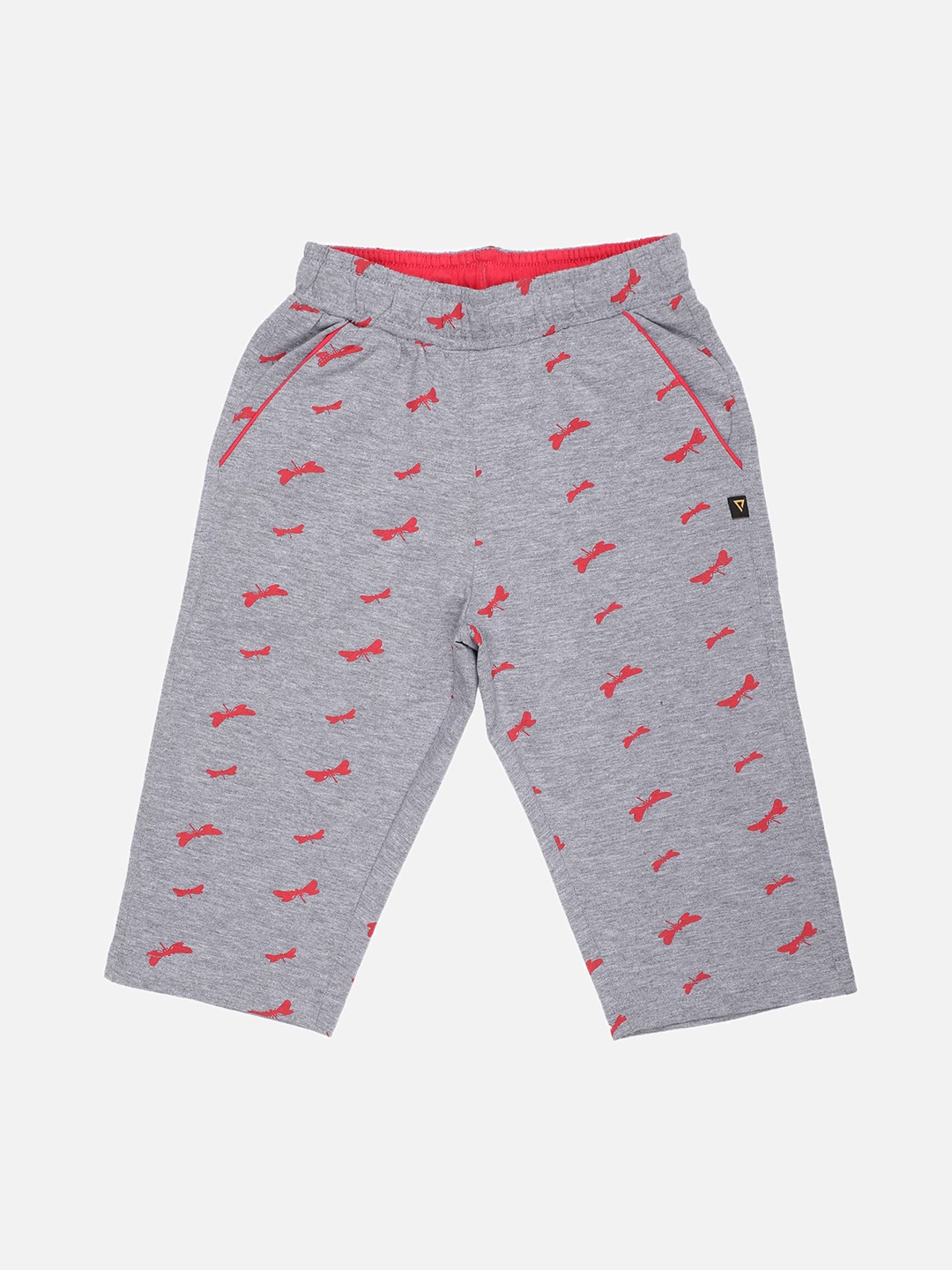 PROTEENS Girls Grey Melange Printed