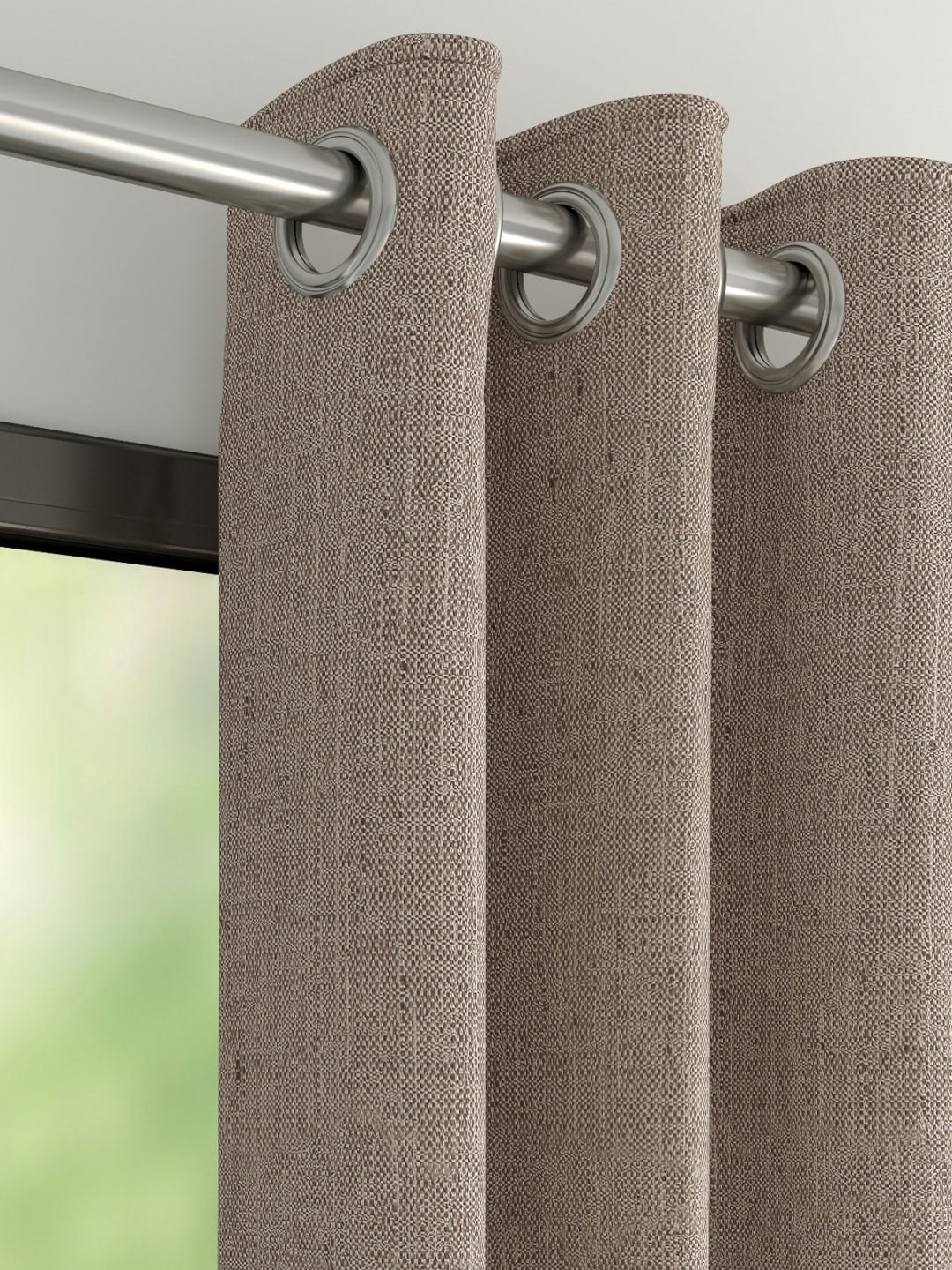 

DDecor Beige Single Sheer Curtain