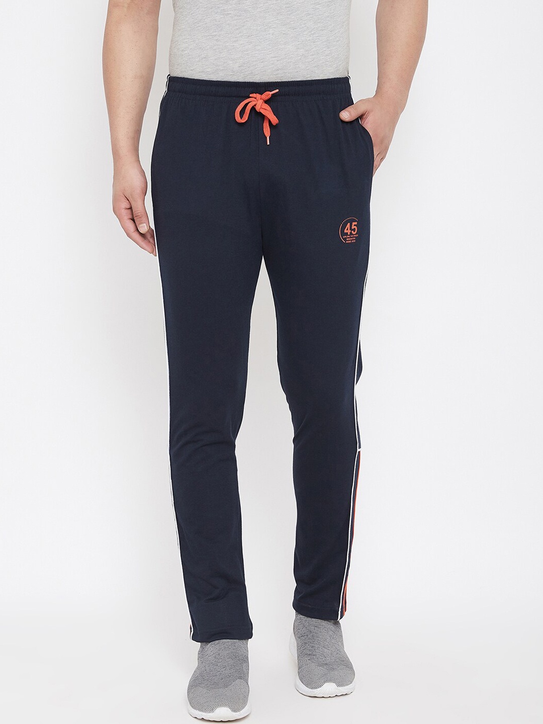 

Adobe Men Navy Blue Solid Jogger