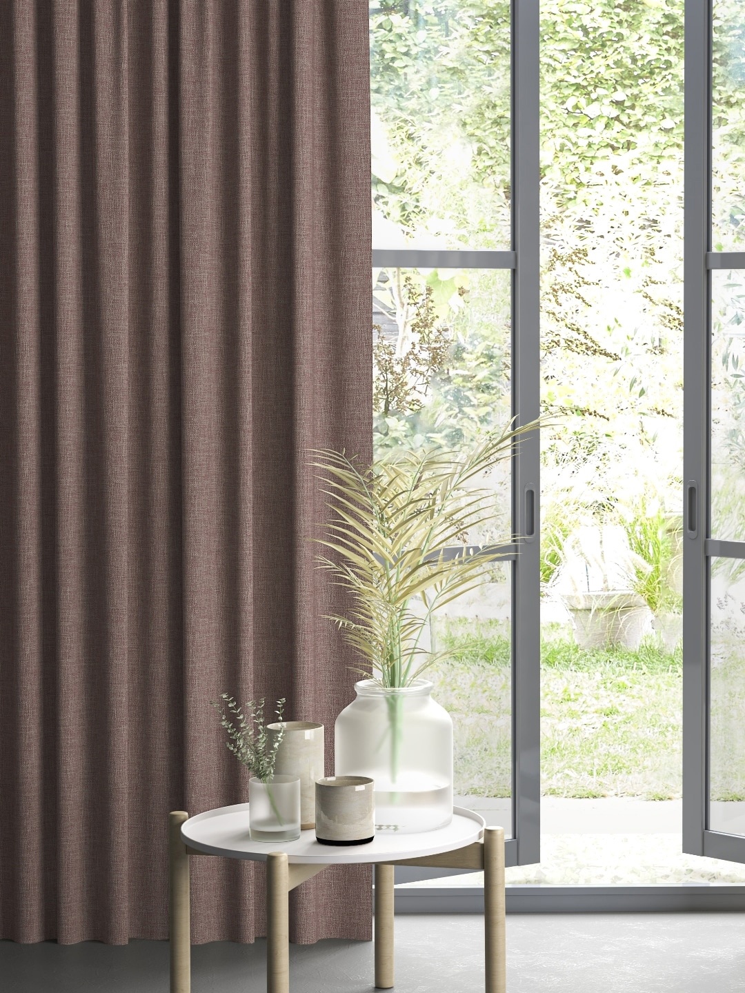 

DDecor Mauve Single Door Curtain