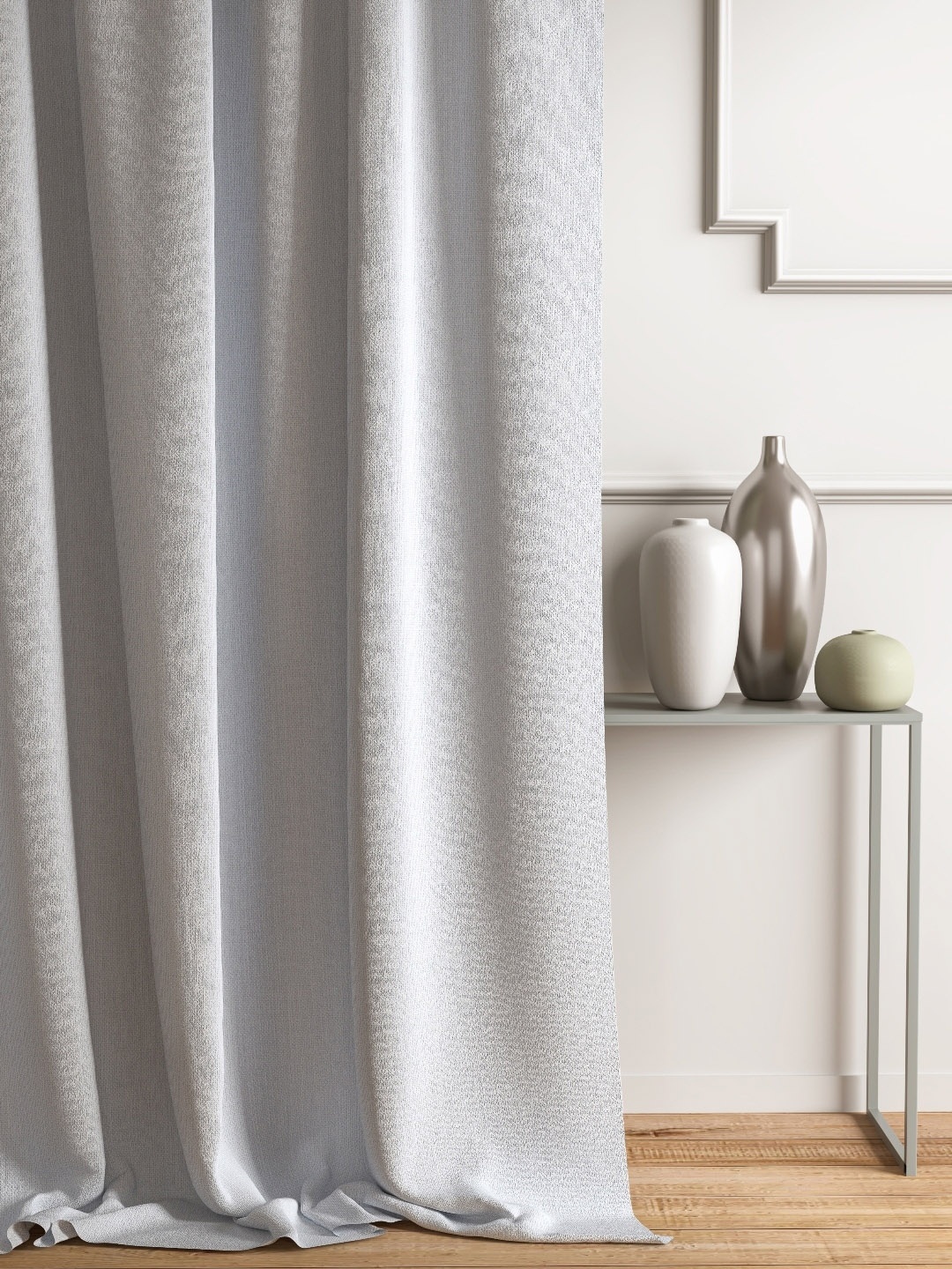 

DDecor Grey Single Sheer Curtain