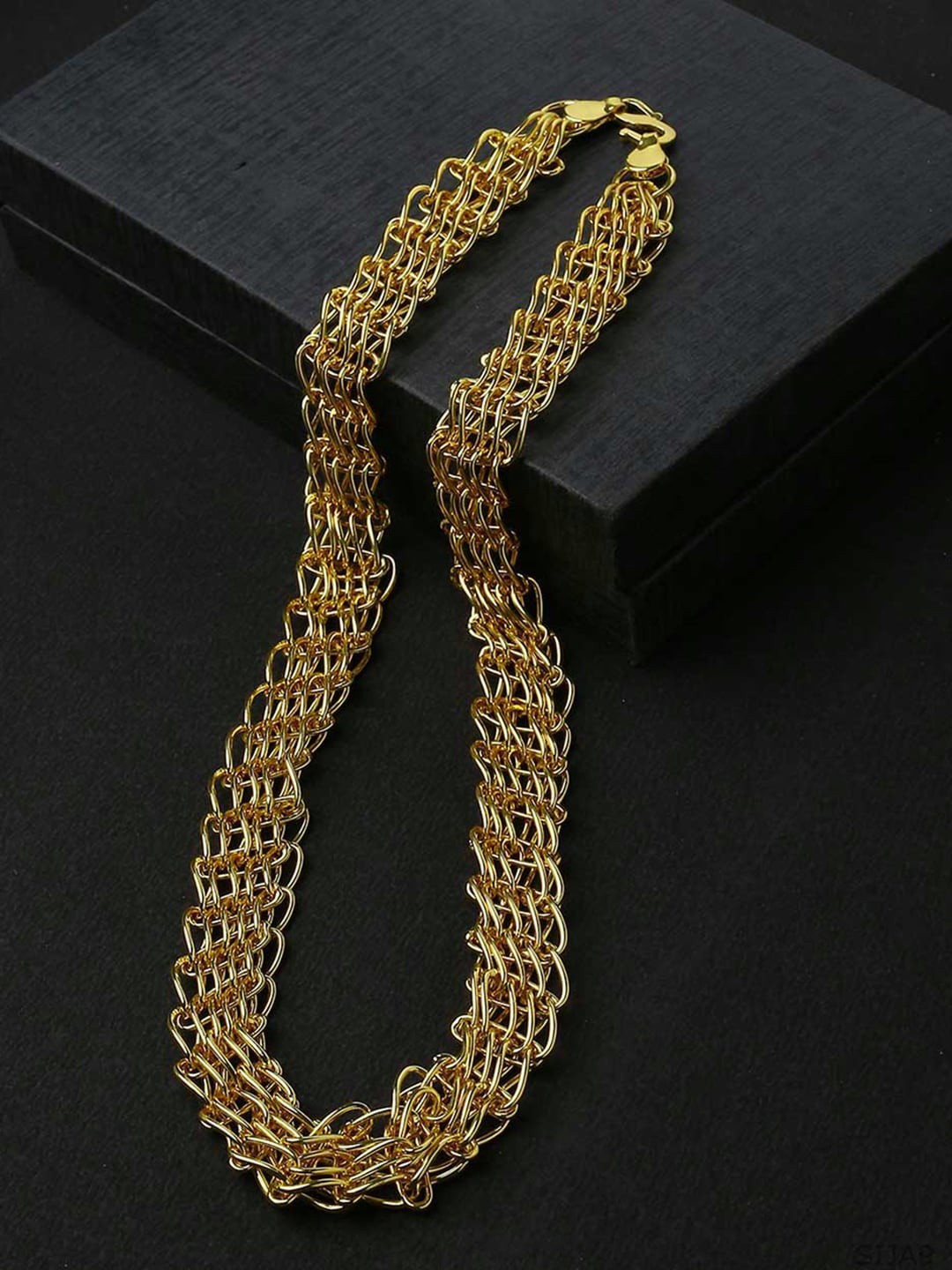 

Dare by Voylla Men Gold-Toned Brass Gold-Plated Chain