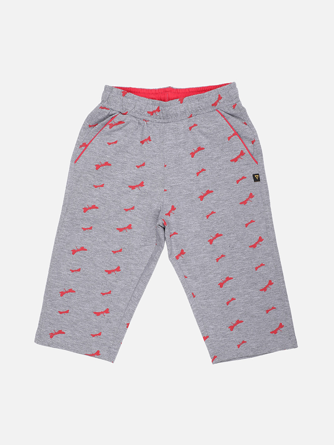 

PROTEENS Girls Grey Melange Printed