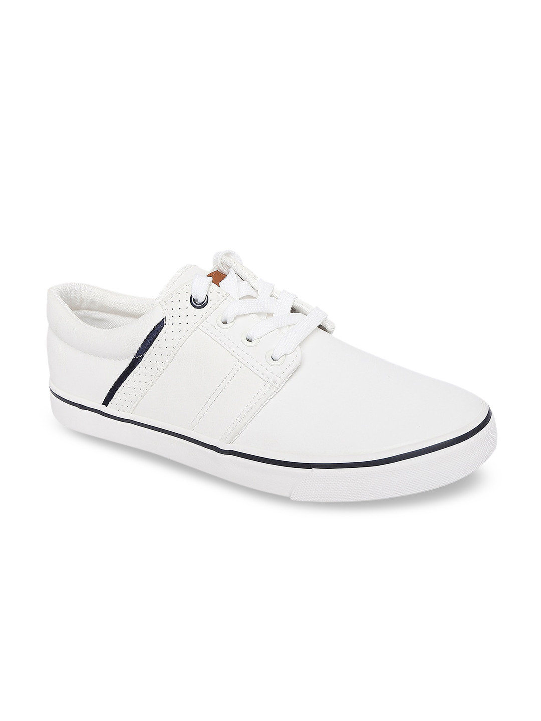 

BYFORD by Pantaloons Men White Striped Sneakers