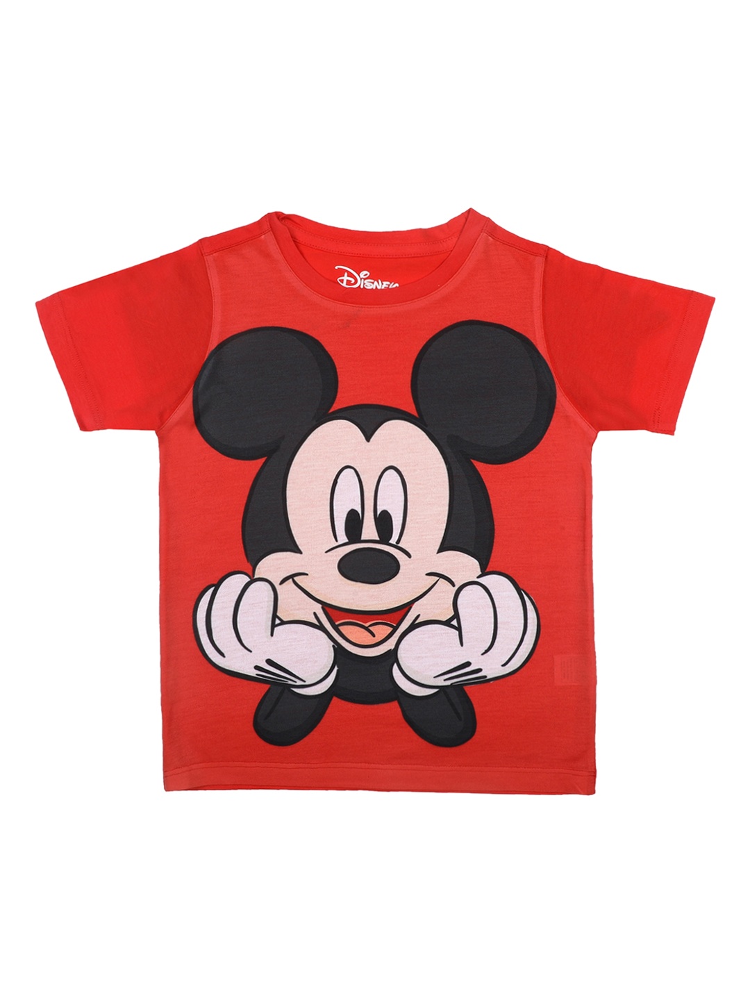 

Disney by Wear Your Mind Boys Red Mickey Mouse Printed Round Neck T-shirt