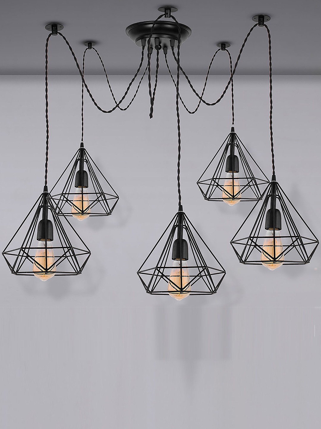 

Homesake Black & Orange Self Design Contemporary Cluster Light