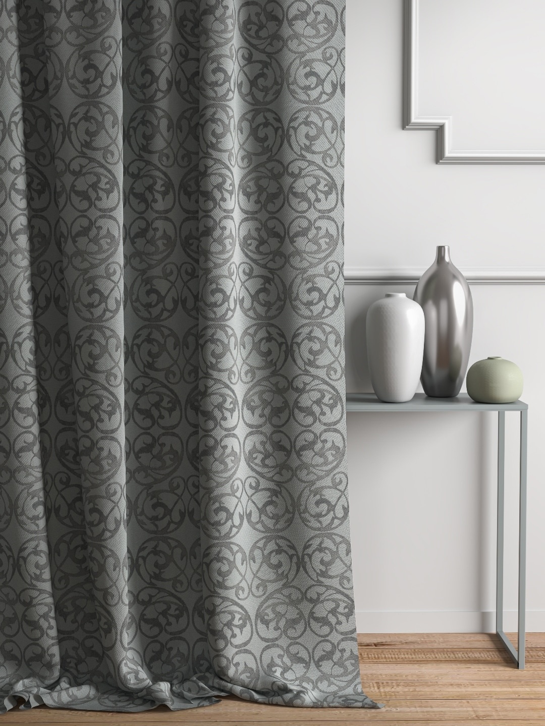 

DDecor Grey Single Curtain Curtain