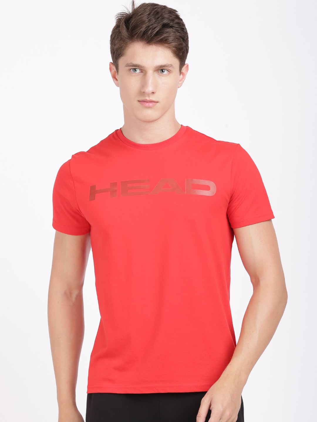 

Head Men Red Printed Men Gym T-Shirt