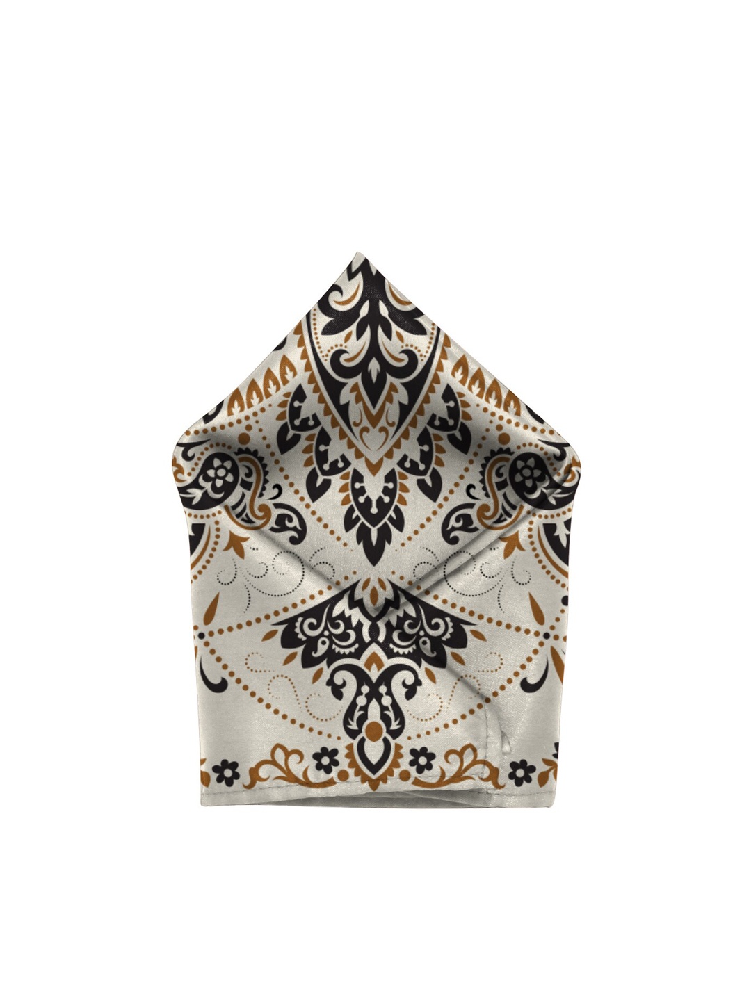 

Blacksmith Men White & Black Printed Sustainable Pocket Square