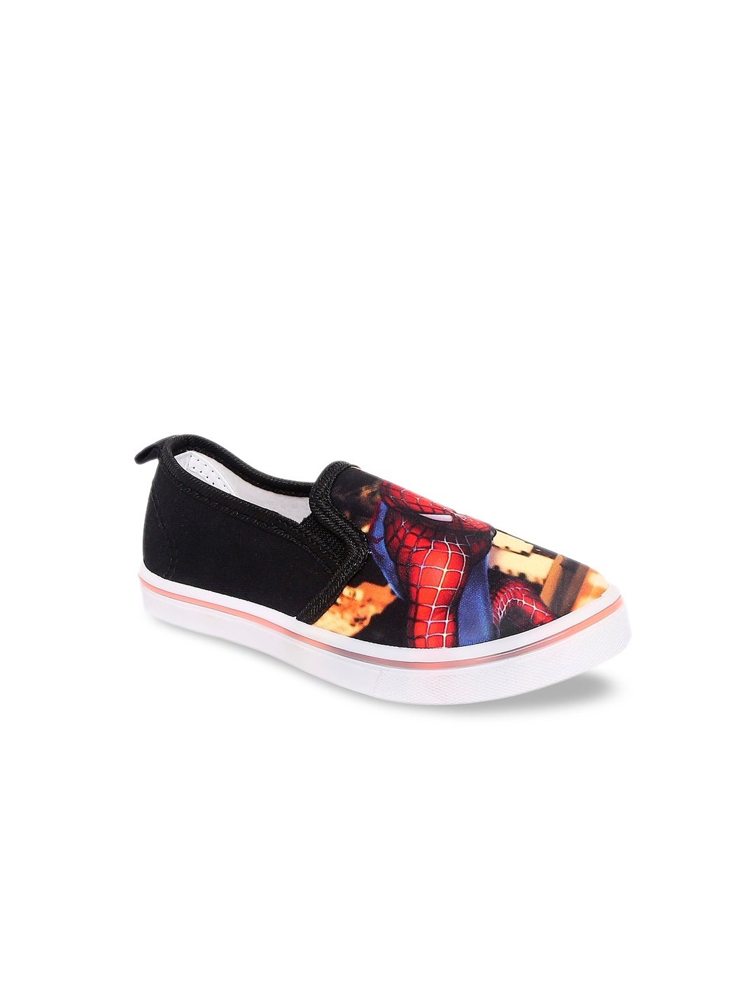 

Pantaloons Junior Boys Black Printed Slip-On Sneakers