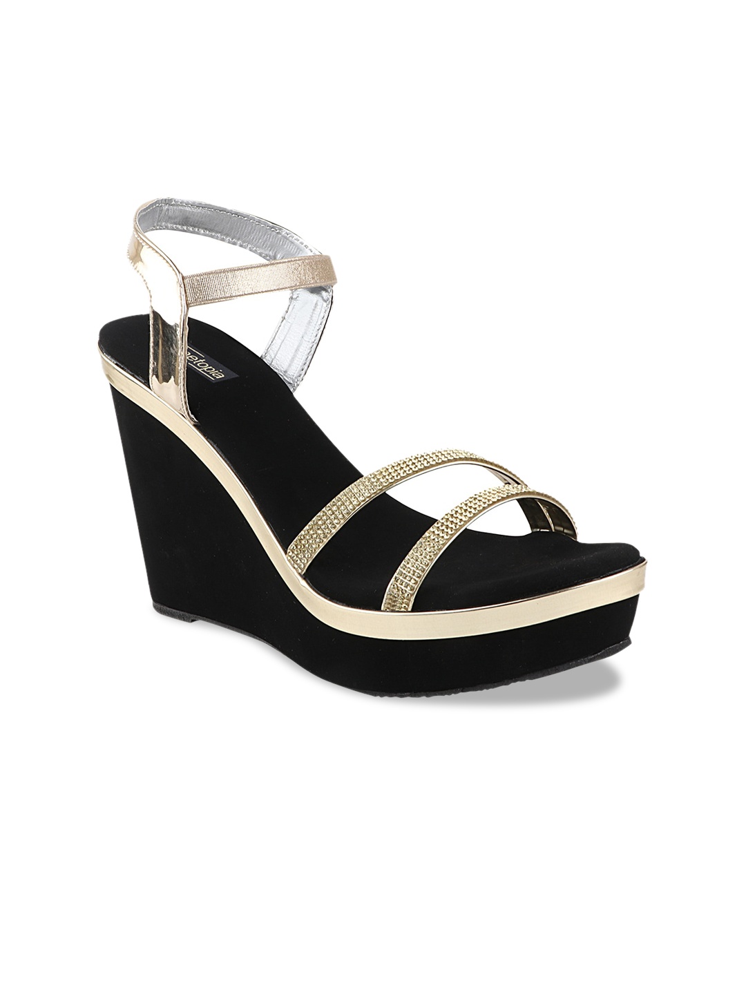 

Shoetopia Women Gold-Toned Solid Open Toes Sandals