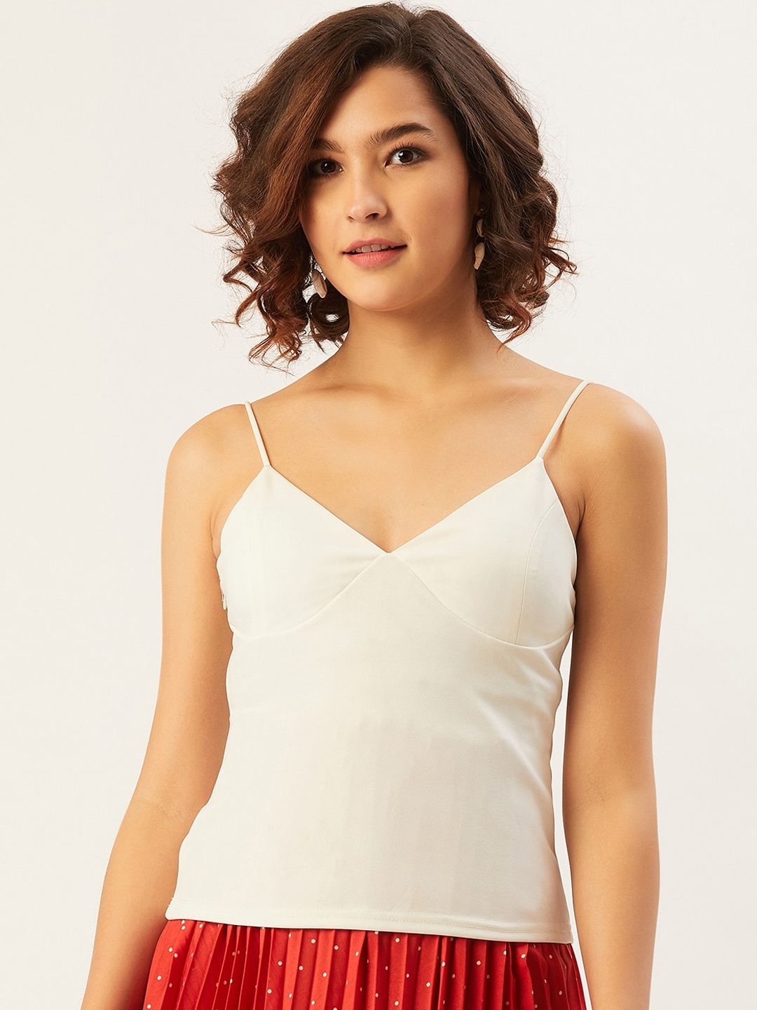 

ANVI Be Yourself Women White Solid Top