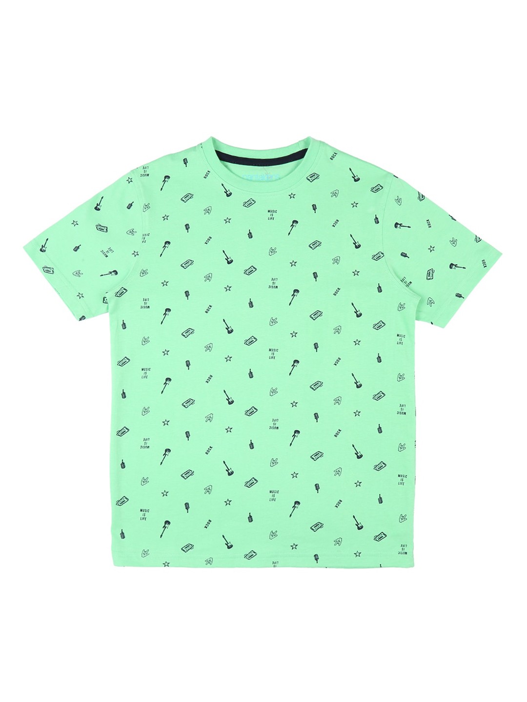 

POPPERS by Pantaloons Boys Green Printed Round Neck T-shirt