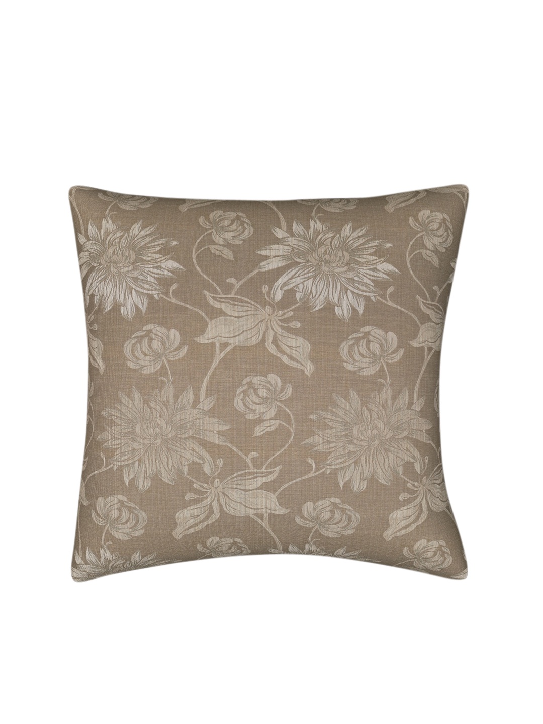 

DDecor Beige Set of 2 Floral Square Cushion Covers