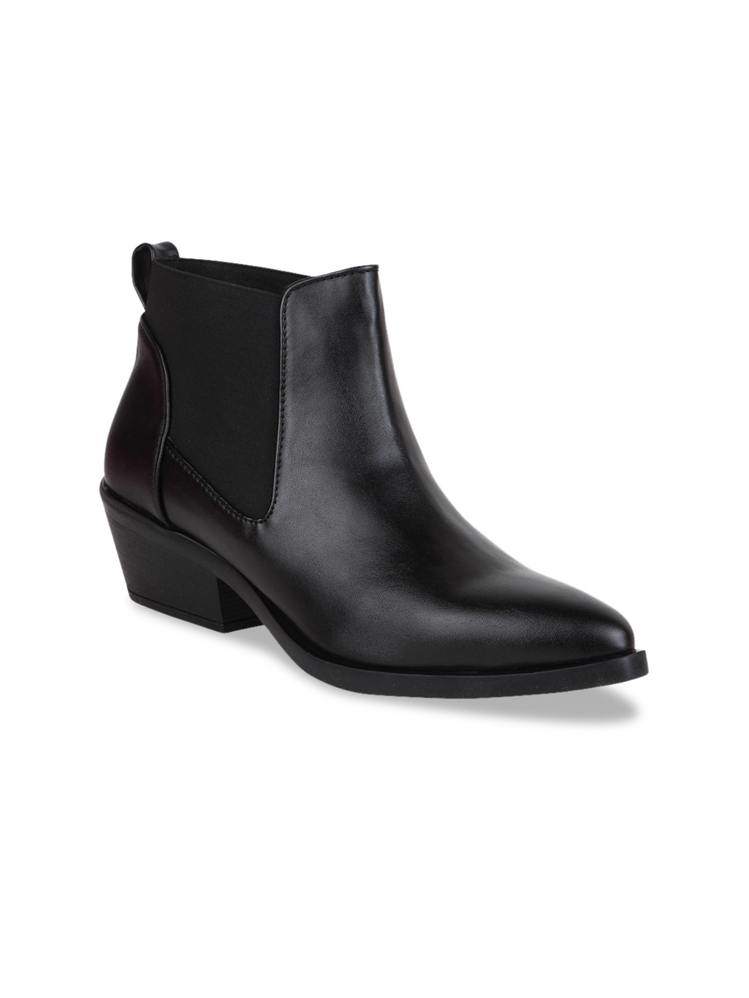 

Rocia Women Black Solid Heeled Boots