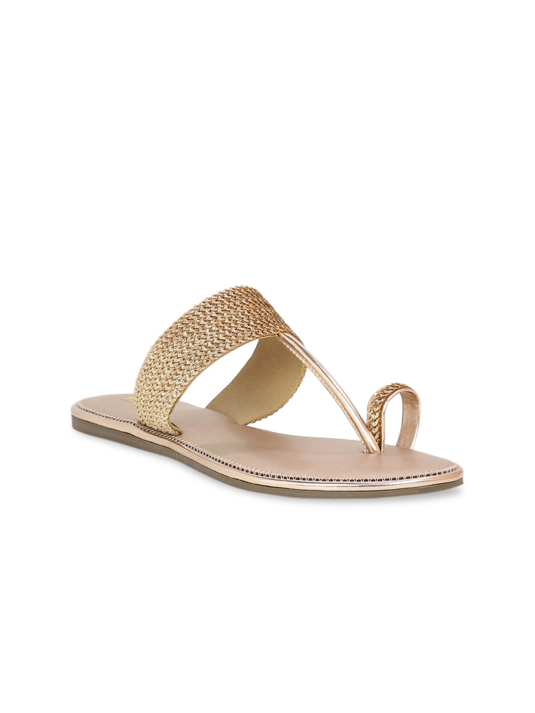 

Inc 5 Women Copper-Toned Woven Design Sandals