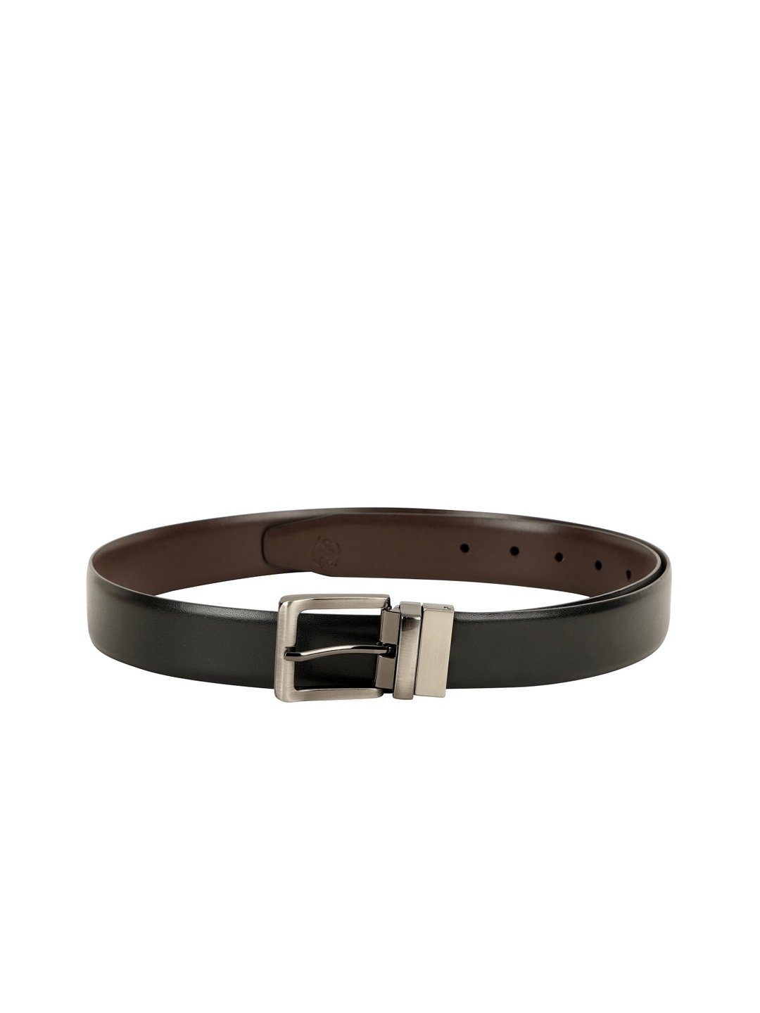 

ZEVORA Men Black & Brown Solid Reversible Belt