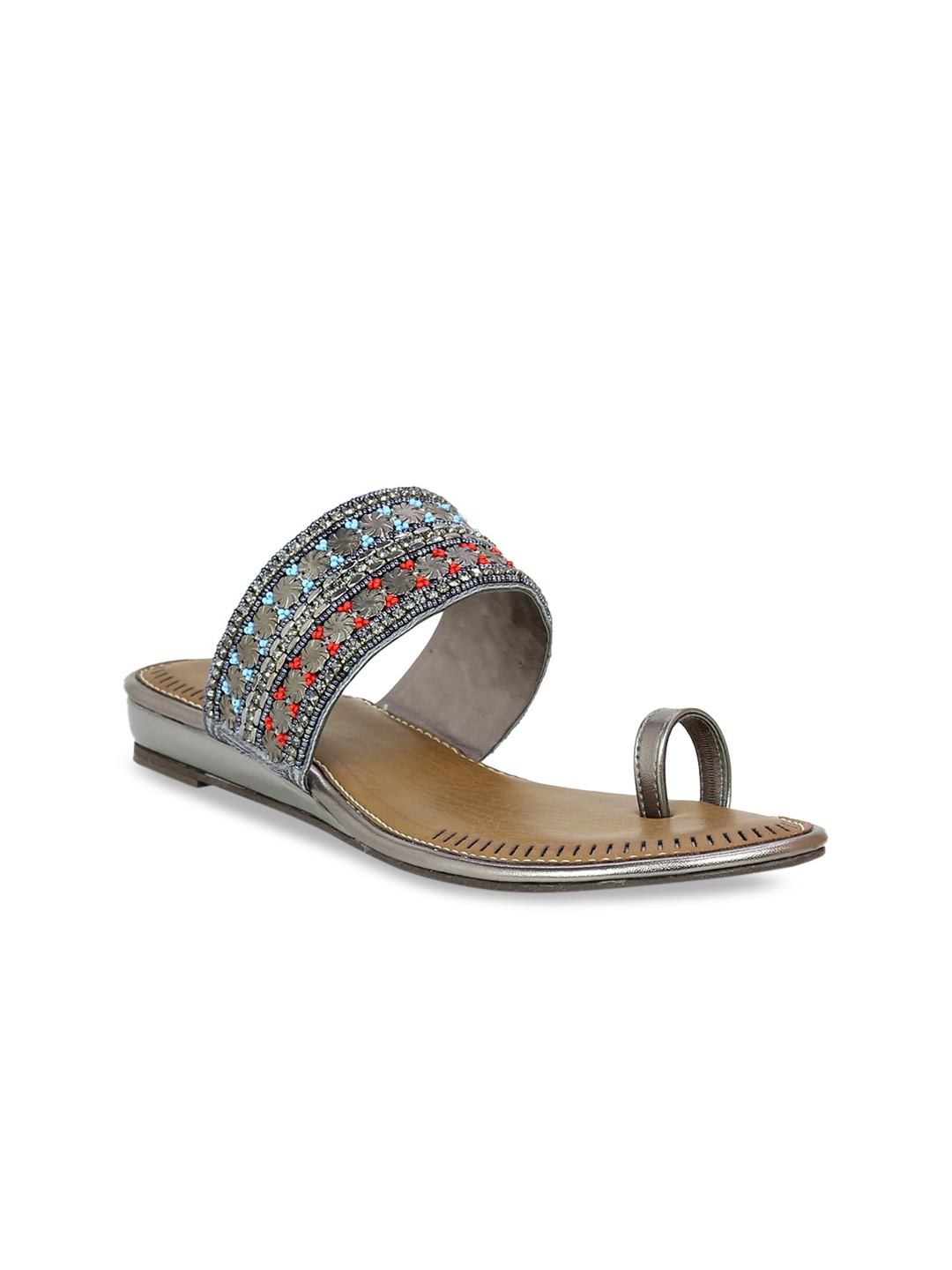 

Inc 5 Women Grey Embellished One Toe Flats