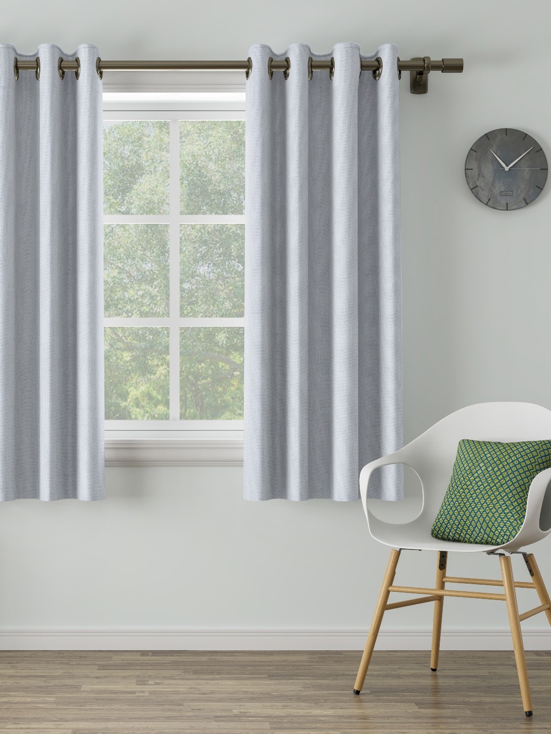 

DDecor Grey Single Sheer Window Curtain