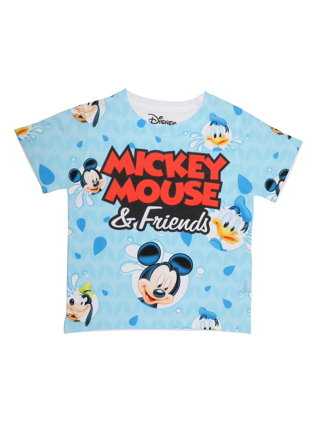 

Disney by Wear Your Mind Boys White Mickey Mouse Printed Round Neck T-shirt