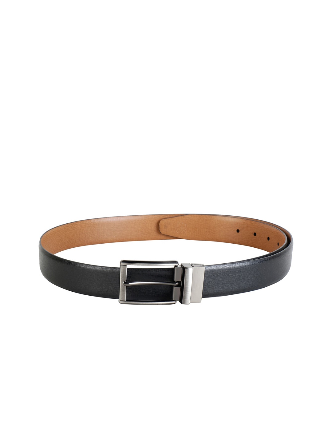 

ZEVORA Men Black & Brown Solid Reversible Belt