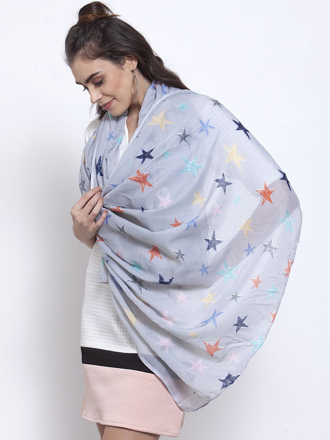 

J Style Women Grey Printed Stole