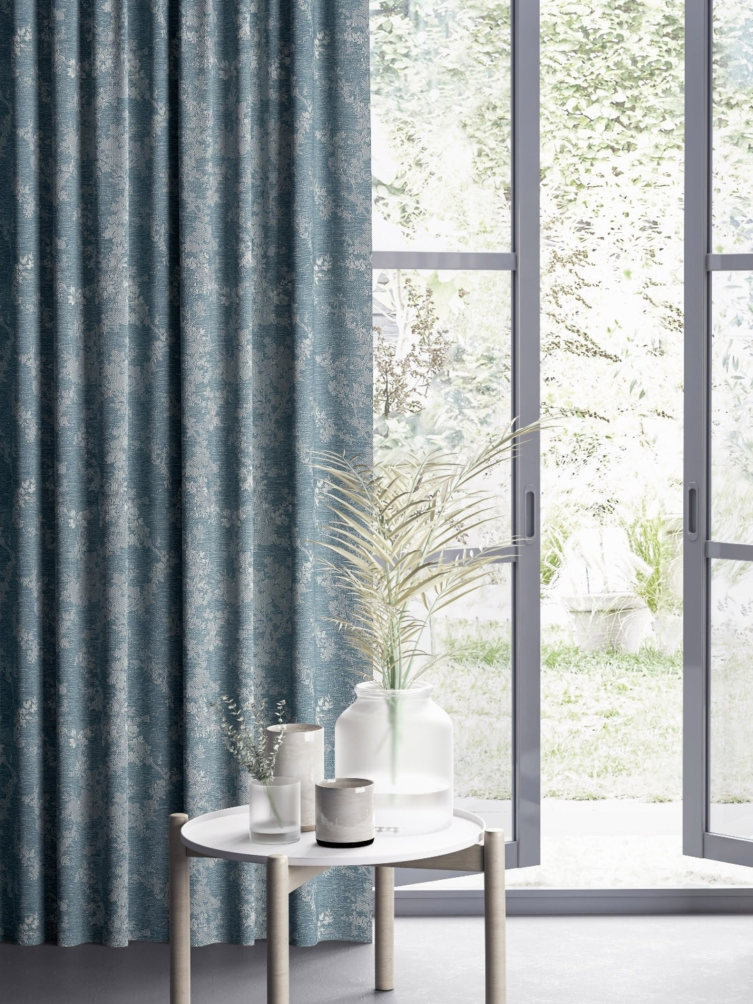 

DDecor Blue Single Curtain Curtain