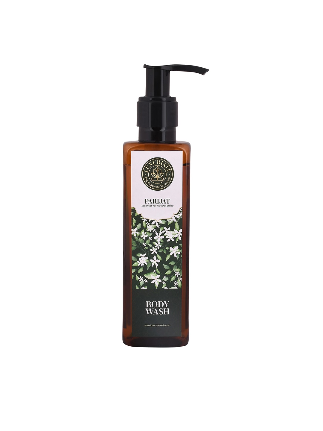 LUXURIATE Parijat Body Wash Shower Liquid for Natural Shine 200 ml, Black
