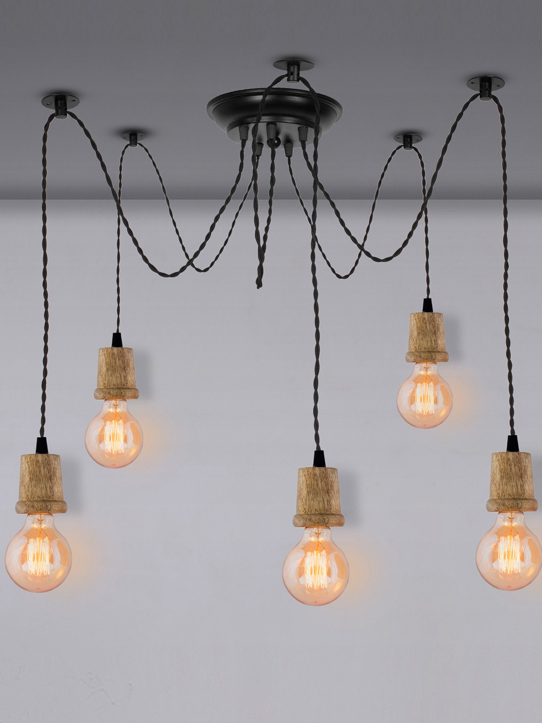 

Homesake Black & Orange Solid Traditional Ceiling Lamp