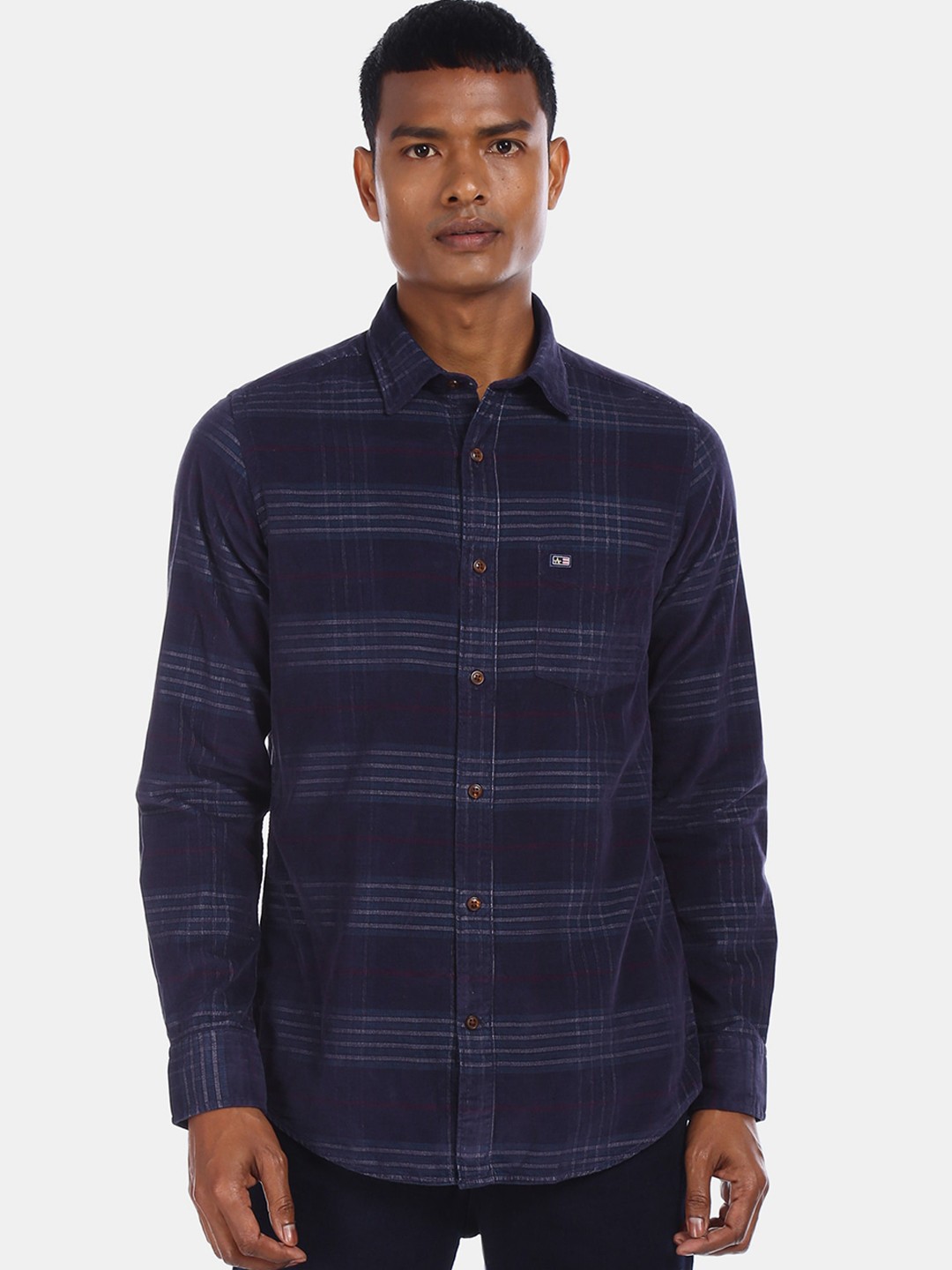 

Arrow Sport Men Blue Regular Fit Checked Casual Shirt