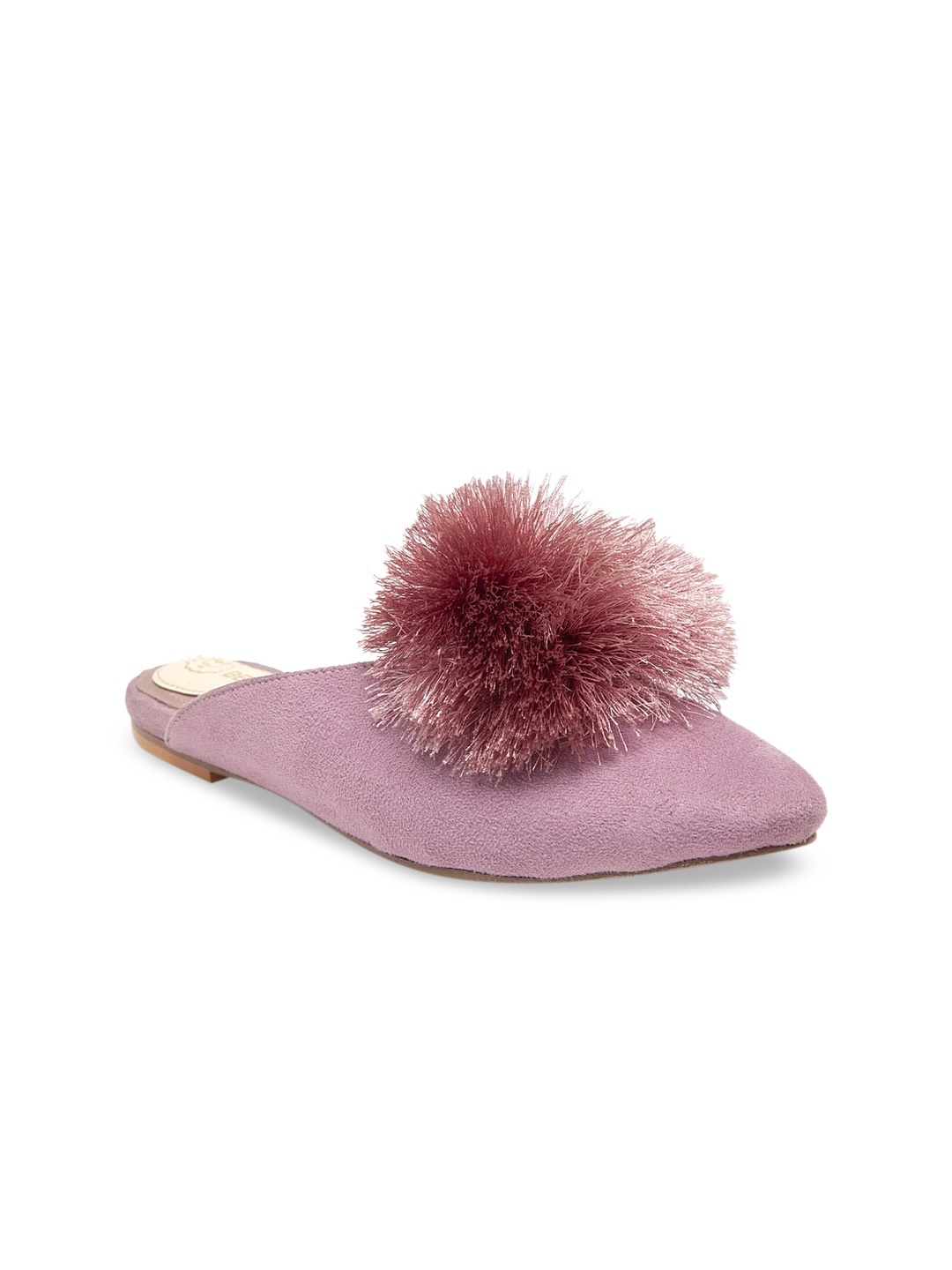 

BEAVER Women Pink Embellished Fabric Mules