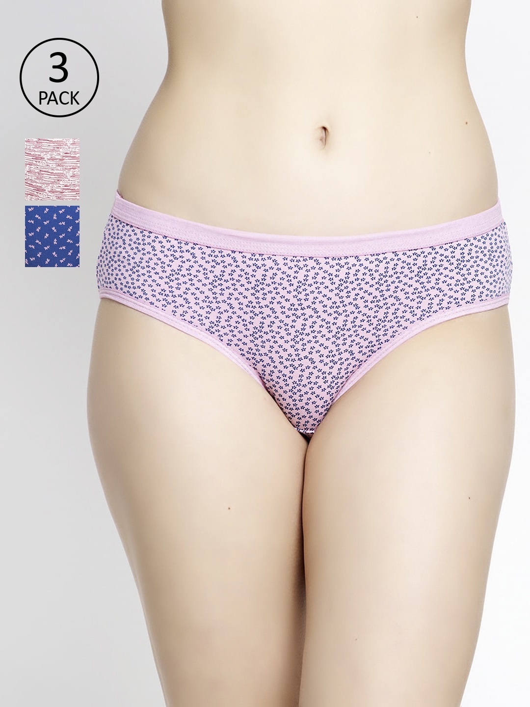 

GRACIT Women Pack Of 3 Assorted Hipster Briefs PW27-03-05-10