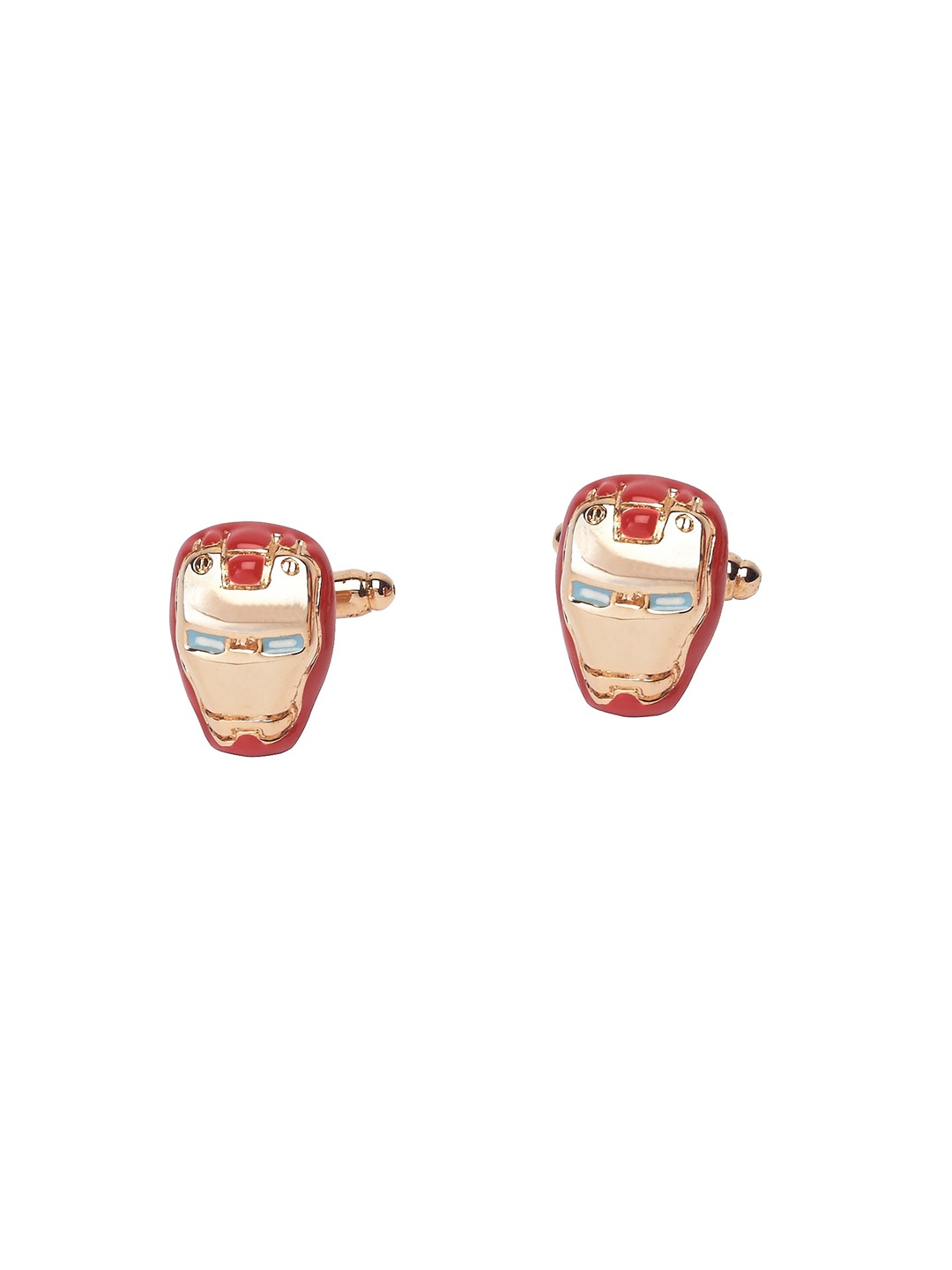 

The Tie Hub Gold-Toned & Red Quirky Cufflinks