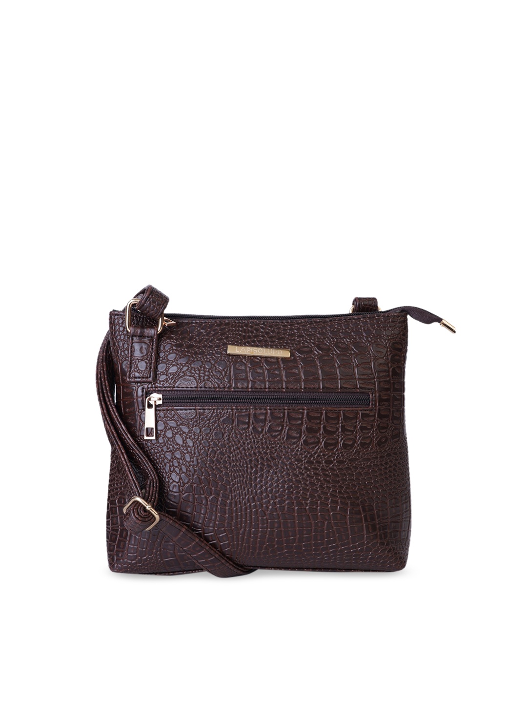 

Lapis O Lupo Brown Textured Sling Bag