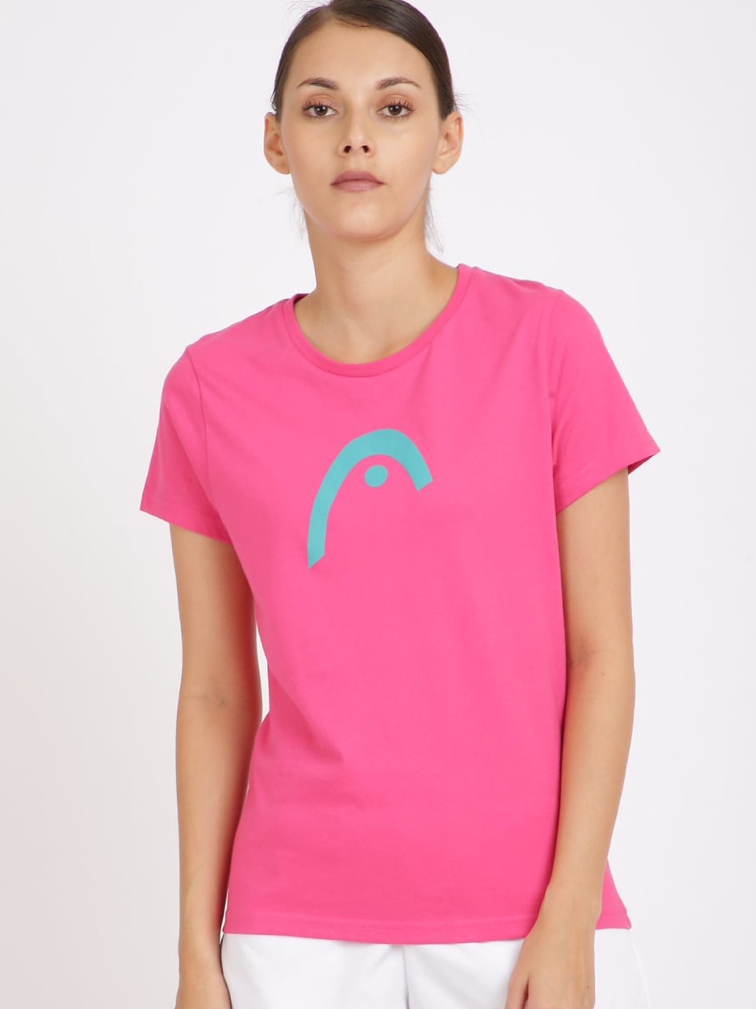 

Head Women Pink Solid Sports T-Shirt