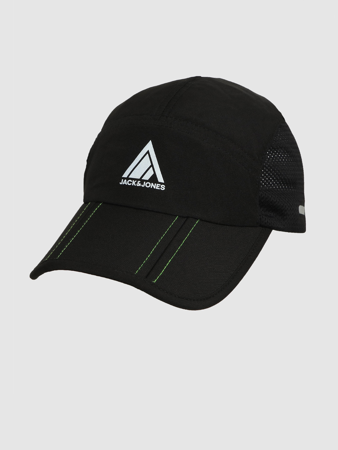 

Jack & Jones Men Black & White Printed Cotton Visor Cap