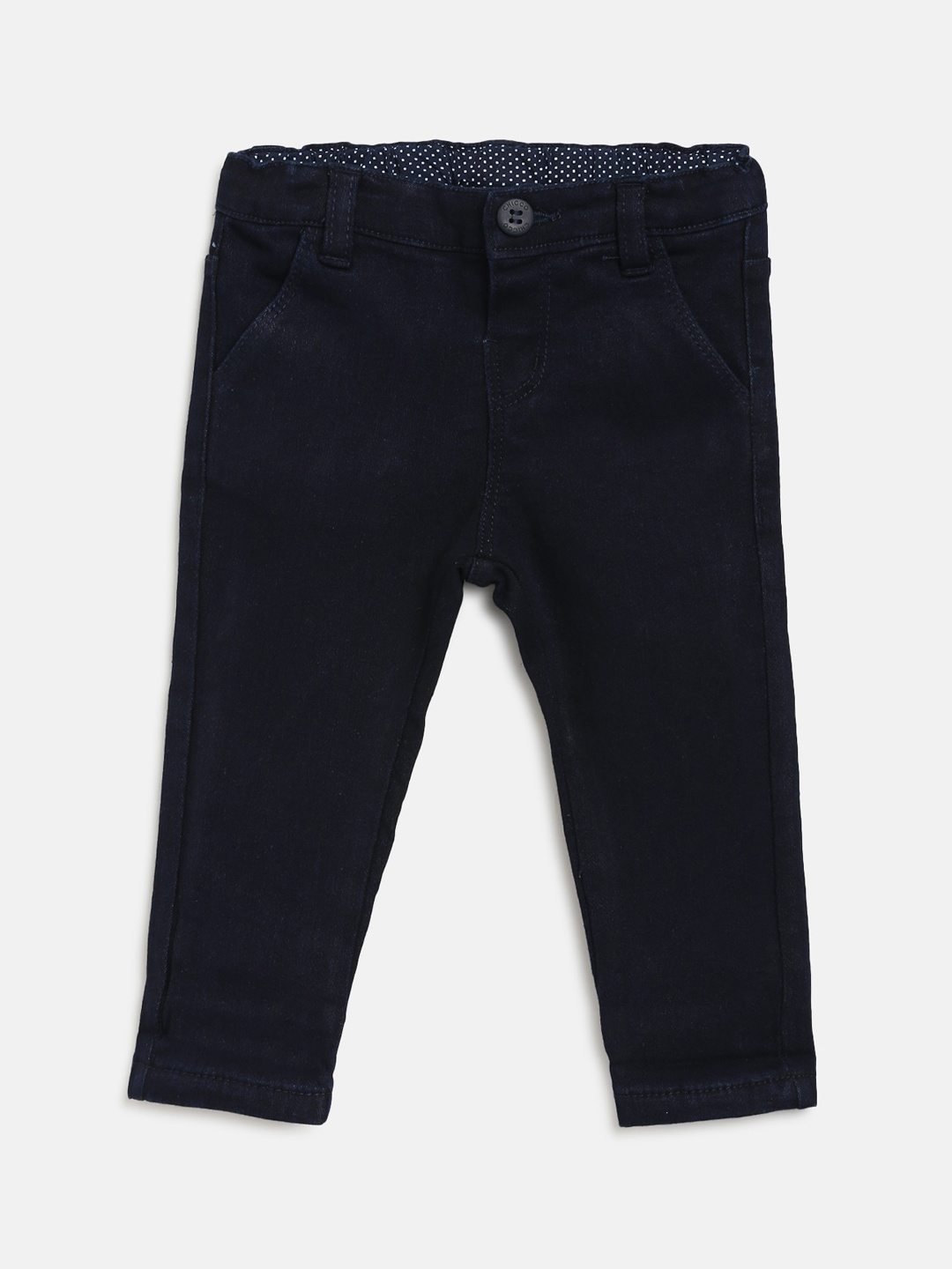 

Chicco Boys Navy Blue Regular Fit Solid Regular Trousers